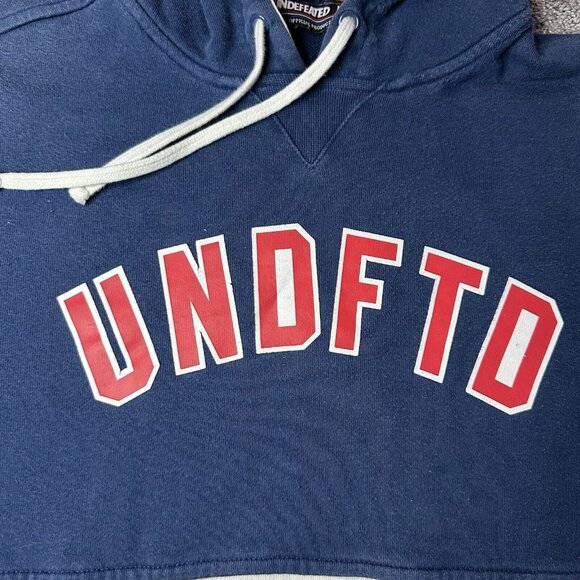 Undefeated Icon Logo Hoodie Sweatshirt Size M Colorblock UNDFTD Blue White - Picture 5 of 10